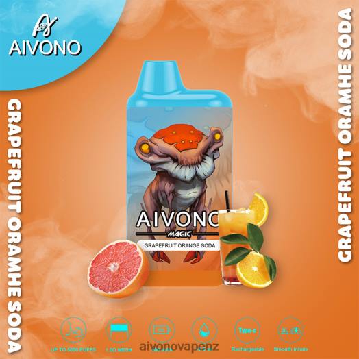 Grapefruit Orange Soda Aivono AIM MAGIC 5800 Mouth Box Cigarette V2D4101 | Aivono Vape NZ